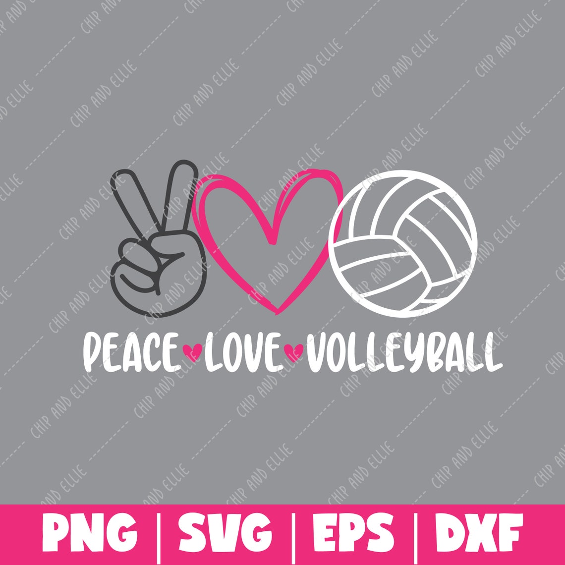 Free 232 Peace Love Volleyball Svg SVG PNG EPS DXF File