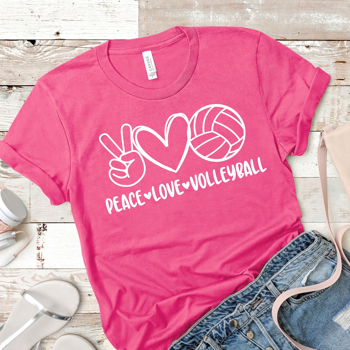 Download Peace Love Volleyball SVG Volleyball t shirt Cricut cut | Etsy