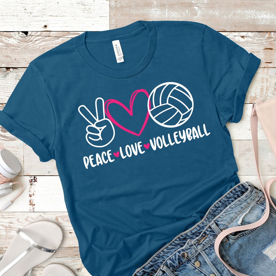 Download Peace Love Volleyball SVG Volleyball t shirt Cricut cut | Etsy