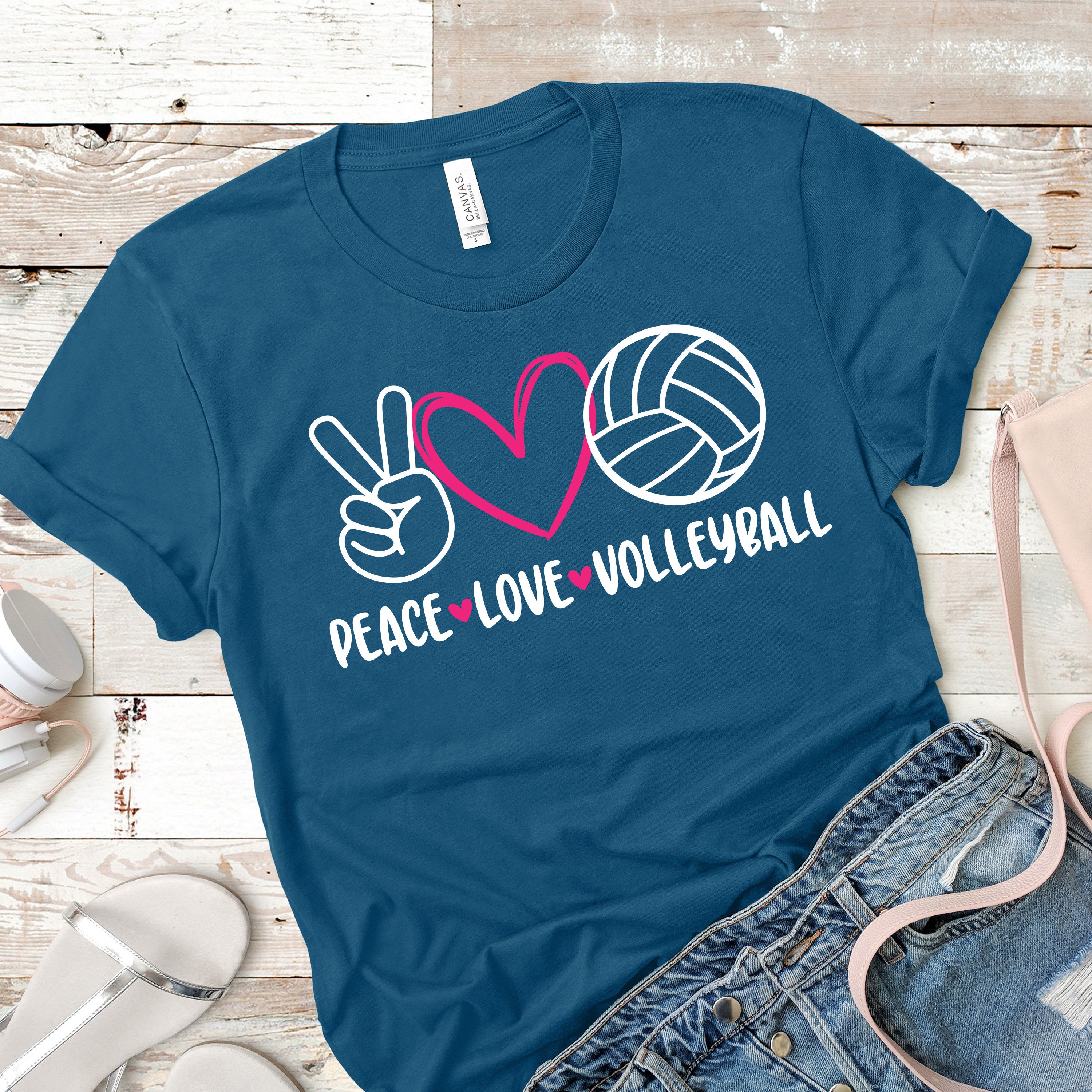 Download Peace Love Volleyball SVG Volleyball t shirt Cricut cut | Etsy