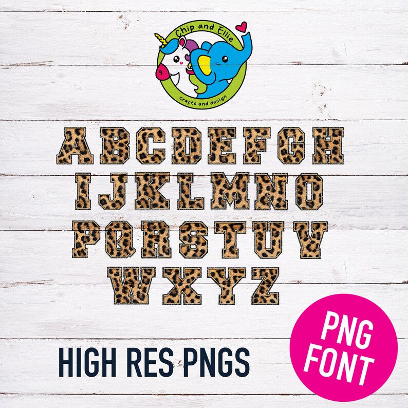 Leopard Patch Letters High Res PNG Leopard Alphabet - Etsy