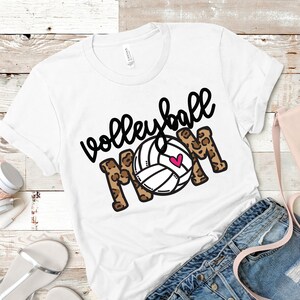 Volleyball Mom SVG | Volleyball t shirt | Cricut cut file | Sports Mom | Dtf eps PNG | Leopard Animal Print | Instant Download | Sublimation image 10