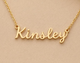 14k Solid gold name necklace , Personalized Name necklace , Gold name necklace, Personalized jewelry, Personalized Gifts, zeynep