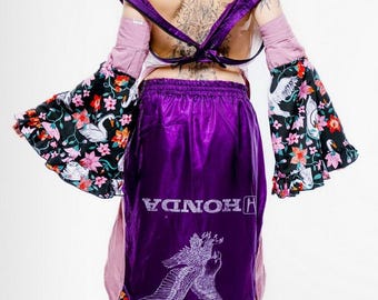 Upcycled Floral Detachable Sleeves: Avant Garde Statement Arm Pieces, Harajuku Rave Accessory