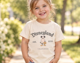 Disneyland Halloween Toddler Shirt, Mickey Ghost Kids Tee, Disney Halloween Shirt, Vintage California 1955 Toddler Tee