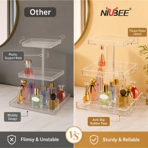 Range-parfums pour meuble-lavabo, Porte-parfum en acrylique transparent, Présentoir à parfums, Rangement pour comptoir de salle de bain image 4