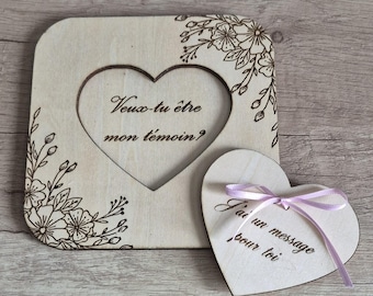 Demande en témoin "veux tu être mon témoin?"