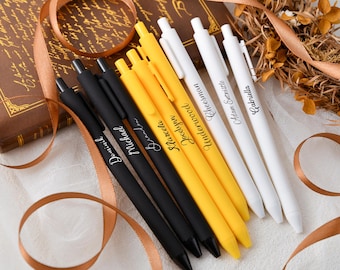 Personalized ballpoint pens, customizable with your name—ideal gifts for bridesmaids, weddings, graduations, and other occasions.
