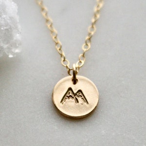 Mountain Necklace / Gold Mountain Necklace / Silver Mountain Necklace / Dainty Mountain Pendant Necklace / Gift For Her /Tiny Mountain Charm