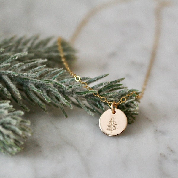 Evergreen Tree Necklace, Pine Tree Necklace,  Holiday Jewelry Gift, Christmas Tree Necklace, Dainty Tree Necklace, Christmas Gift For Her