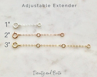 2 inch 14k Gold Filled OR Sterling Silver Extender | Chain Extender | Gold Filled Chain Extender | Sterling Silver Chain Extender