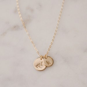 Hand Stamped Vine Necklace, Branch Necklace, Nature Necklace, Gold Leaf Necklace, Silver Leaf Necklace, Nature Gardening Jewelry