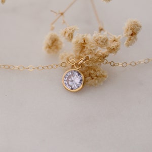 Alexandrite Drop Necklace, June Birthstone Necklace, June Birthday Gift, June Birthstone Jewelry, 14k Gold Fill Birthstone Necklace