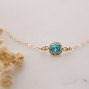 Aquamarine Necklace, March Birthstone Necklace, 14k Gold Filled Aquamarine Necklace, Blue Birthstone Necklace, Gold Aquamarine Necklace