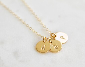 Girlfriend Necklace, Monogram Necklace, Name Necklace, Gift for Mom Gift for Wife Kid's Inital Necklace Gold Necklace Friendship Necklace