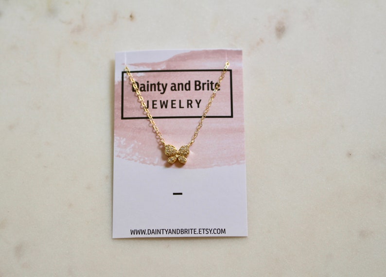 Dainty Butterfly Necklace Gift for Her Bridesmaid Necklace Butterfly Diamond Necklace Gold Butterfly Necklace Silver Butterfly Necklace