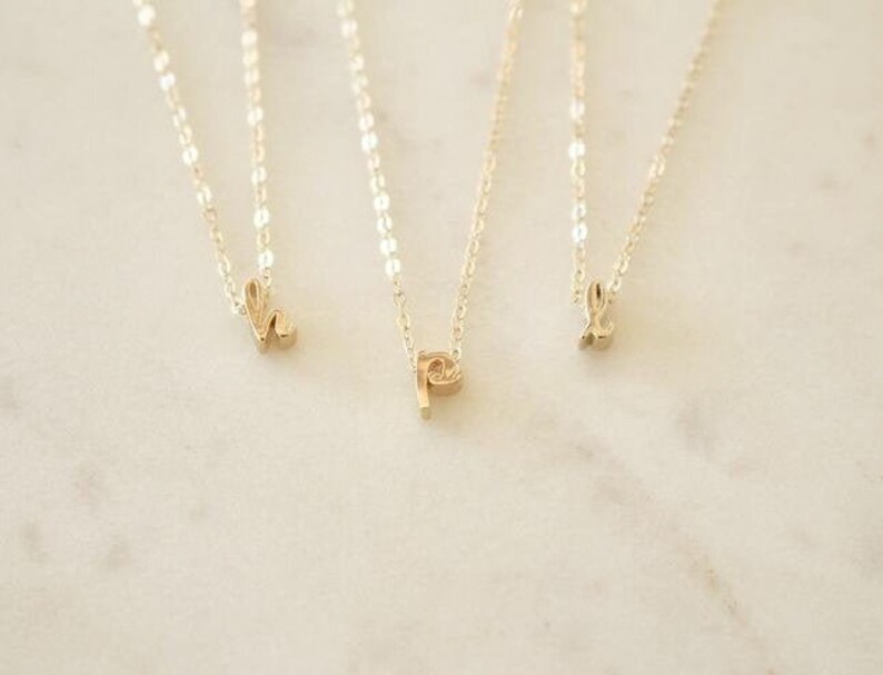 Cursive Initial Necklace Gold Cursive Letter Necklace Gold - Etsy