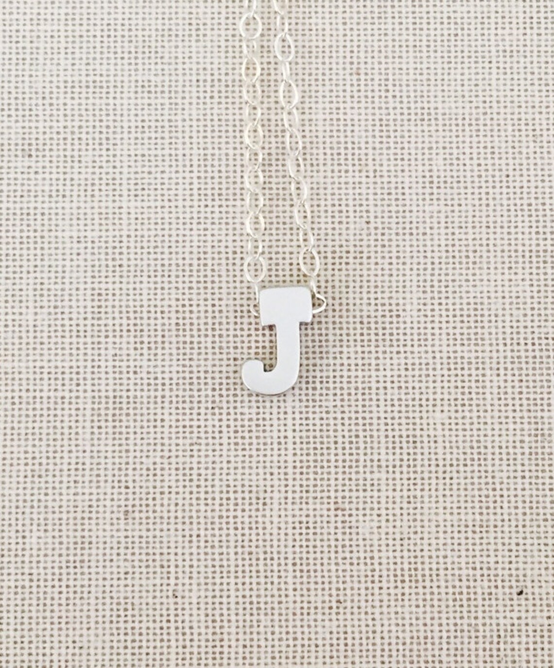 Small Letter J Necklace Dainty Necklace Personalized Etsy