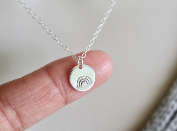 Rainbow Disc Necklace Rainbow Disc Necklace