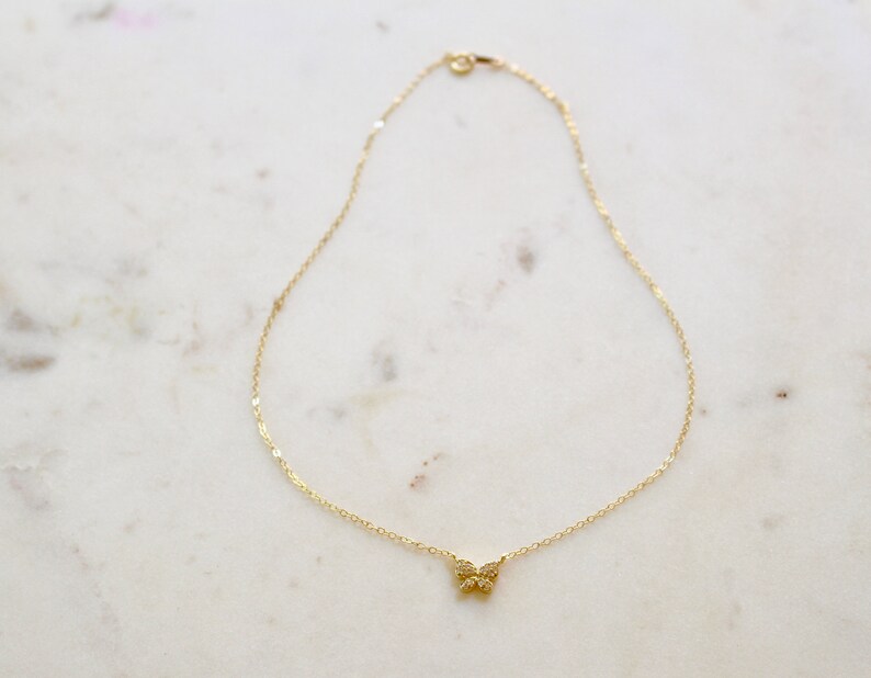 Dainty Butterfly Necklace Gift for Her Bridesmaid Necklace Butterfly Diamond Necklace Gold Butterfly Necklace Silver Butterfly Necklace