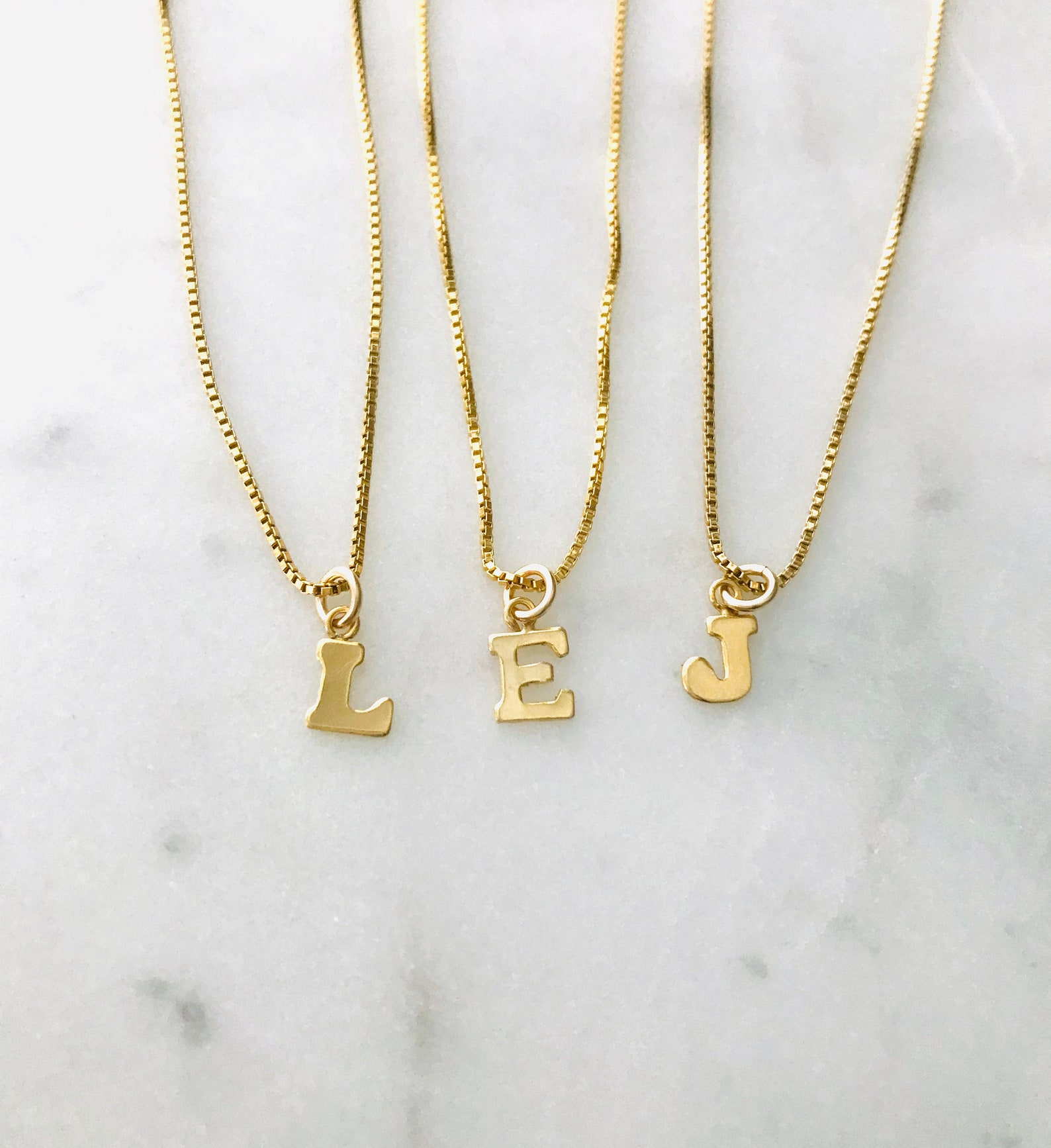 14k Gold Filled Letter Necklace Monogram D Necklace Gold | Etsy