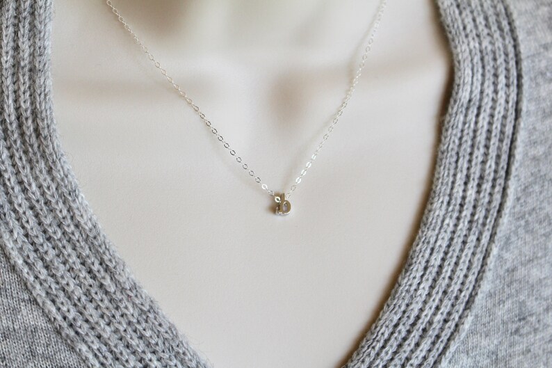 Silver Initial b Necklace Script Initial Necklace Cursive Letter Necklace Lowercase b Cursive Initial B Necklace In Silver Monogram B