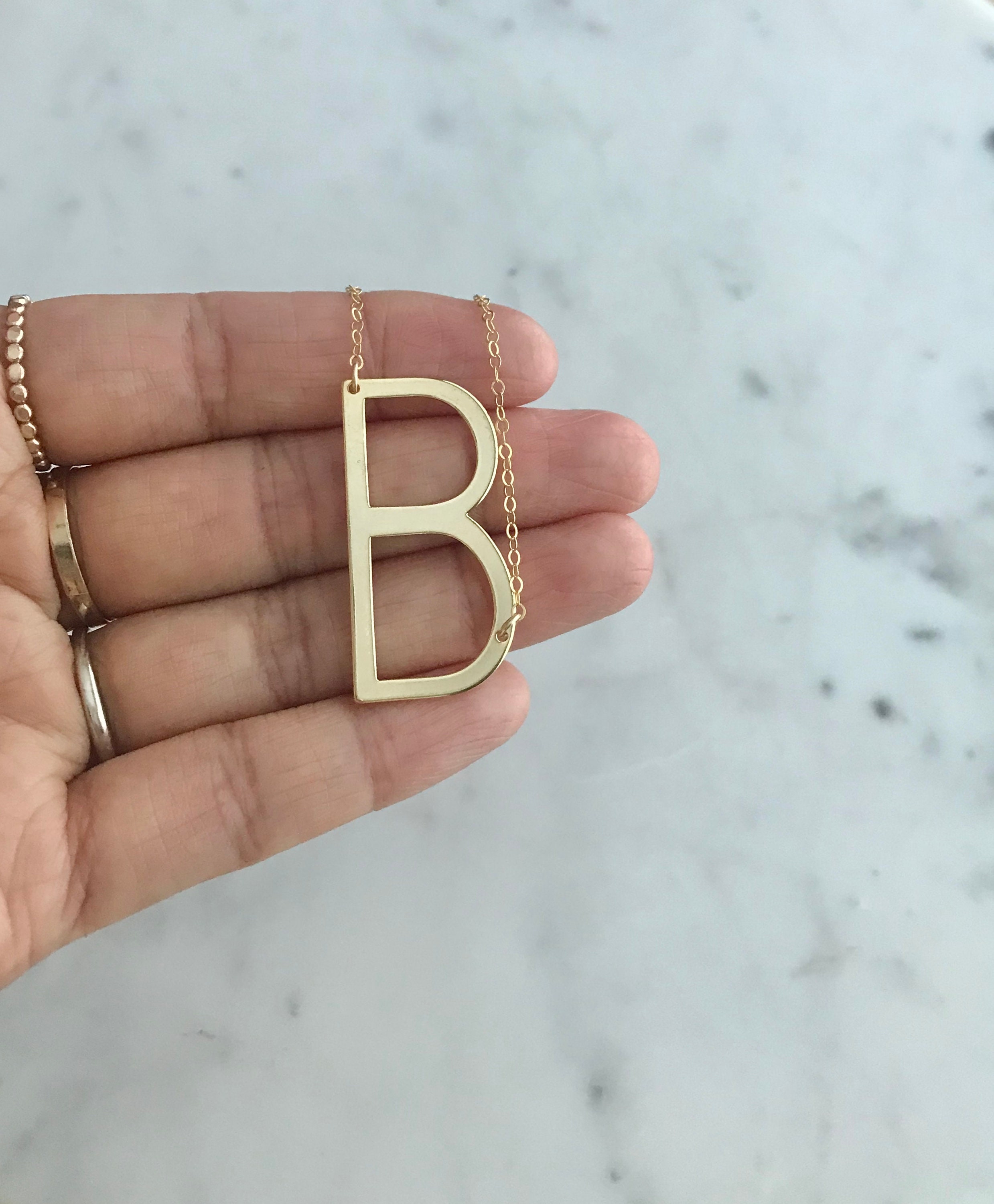 Gold Letter L Necklace