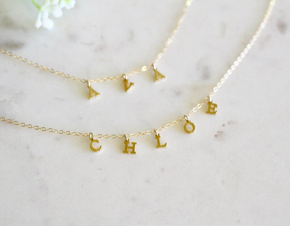 Gold Personalized Name Necklace Name 