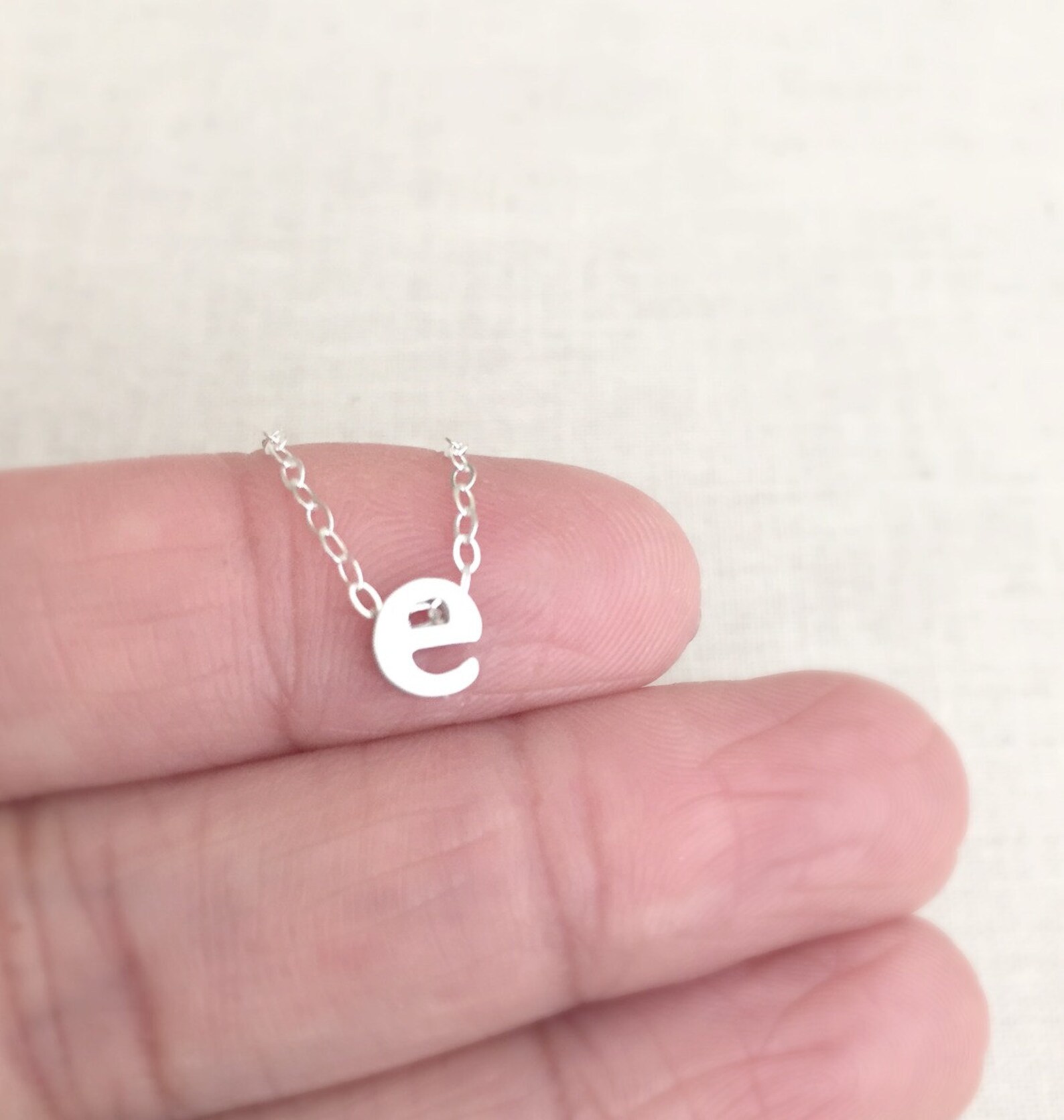 Initial E Necklace Letter e Necklace Initial Letter Etsy