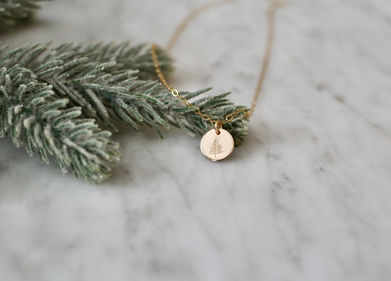 Evergreen Tree Necklace Pine Tree Necklace Holiday Jewelry Etsy