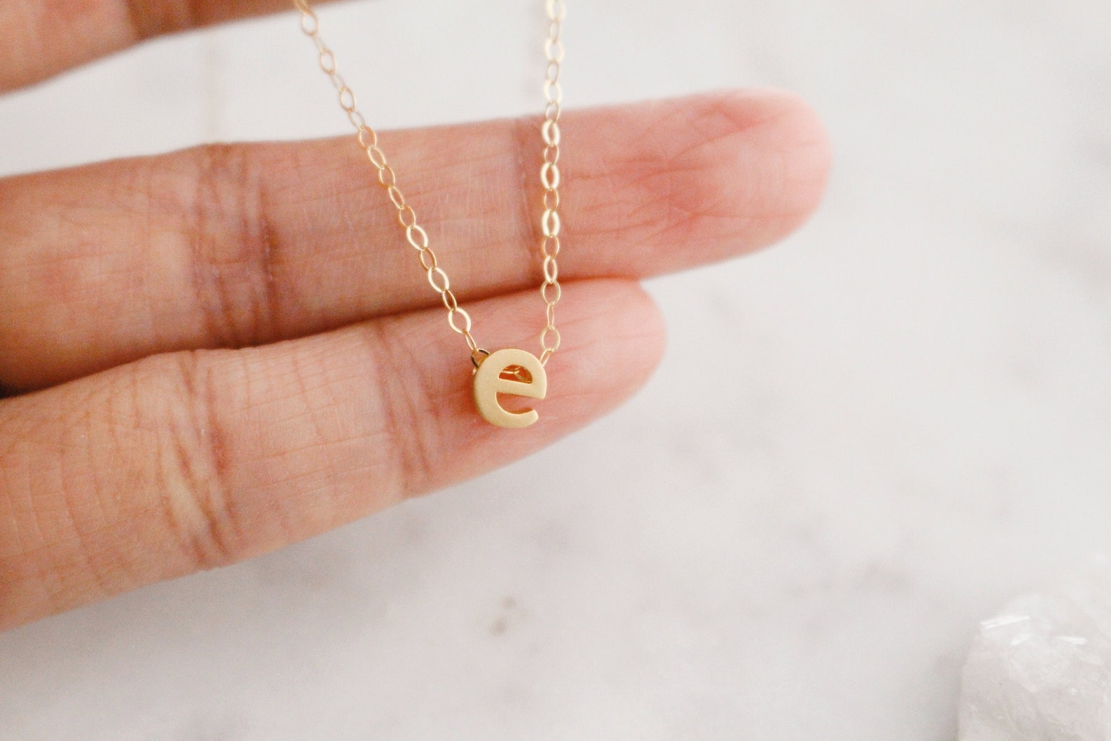 Initial E Necklace Letter E Necklace Initial Letter Etsy