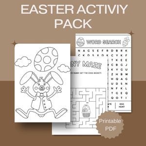 Pacchetto di attività pasquali per bambini / Schede didattiche stampabili (download in PDF)