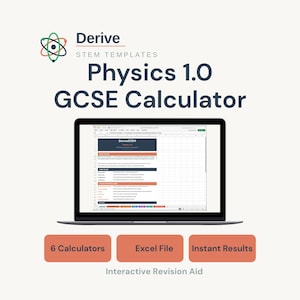 GCSE Physics Excel Calculator & Learning Tool | DeriveSTEM Physics 1.0