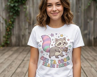 See Ya Soon – Raccoon PNG, Trash Panda Graphic (Digital Download)