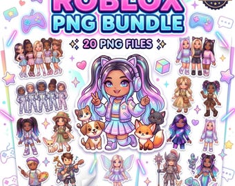 Roblox Png Bundle, Gaming Clipart Png, Roblox Girls & Boys Png, Gamer Files for Cricut, Sublimation Download