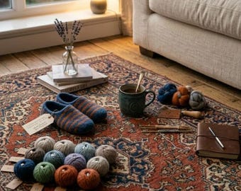 Crochet Slippers Pattern - Felted Wool House Shoes - PDF Download - Sizes 36-42