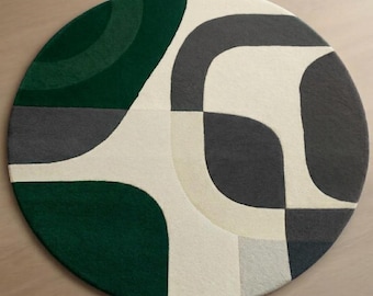 The Emerald Odyssey Round Rug:
