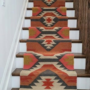 wollen jute vloerkleed kelim 2 x 8: handgeweven geometrische tribal gangloper