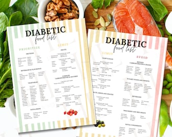 Diabetiker-Lebensmittelliste ; Typ 2 & Pre-Diabetes druckbar