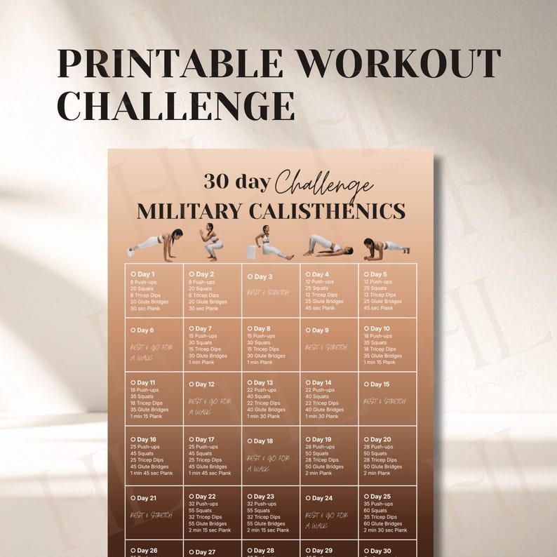 Navy Daily Routine Order Womens Military Calisthenics Workout | Full-body - Etsy