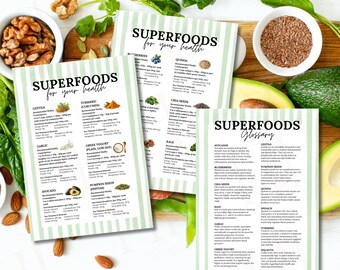 Superfoods List | Printable A4 & US Letter