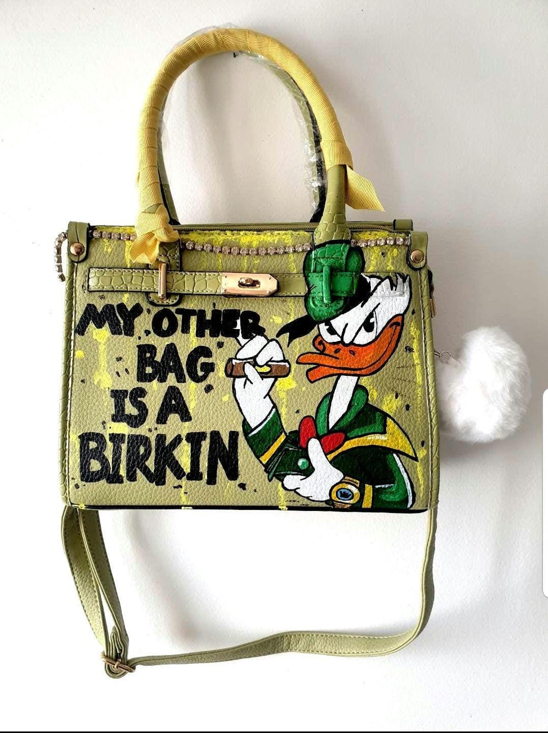 Hand-painted Donald Duck Bag - Etsy
