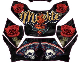 Can-Am Ryker frontgrafik – Midnight Muerte – digital mallfil i skala 1:1