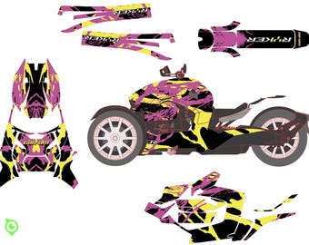Diseño de vinilo para Can-Am Ryker a escala 1:1 – Archivo digital Neon Havoc