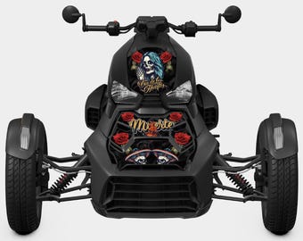 Can-Am Ryker Frontgrafiken - Midnight Muerte - Digitale Vorlagendatei im Maßstab 1: 1