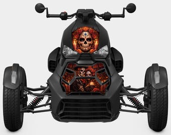 Can-Am Ryker Frontgrafiken – Crimson Ofrenda – Digitale Vorlagendatei im Maßstab 1:1