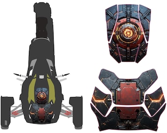 Can-Am Ryker frontgrafik – Kärnbrott – Digital mallfil i skala 1:1