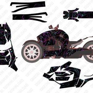 Can-Am Ryker Wrap Design – Neon Venom – 1:1 Scale Digital Template File image 1