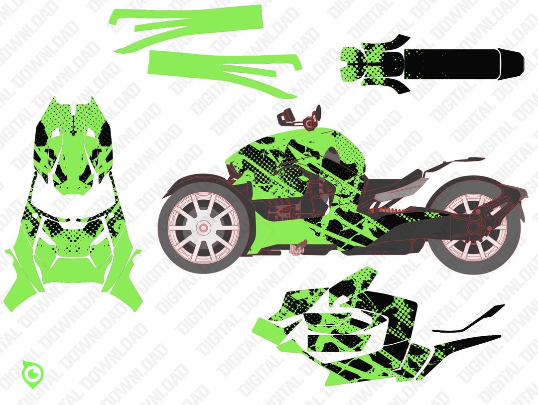Can-am Ryker Wrap Design Digital Download | Toxic Surge Graphics Kit - Etsy