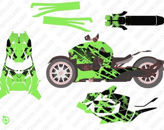 Can-Am Ryker Wrap Design – Toxic Surge – Digital mallfil i skala 1:1